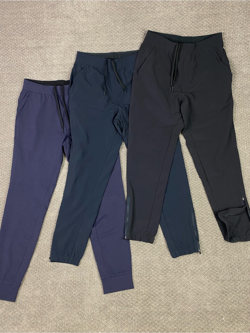 Public Rec Joggers Pants Lot of 3 Mens 30x32 Black Navy Blue Stadium Sweatpants
